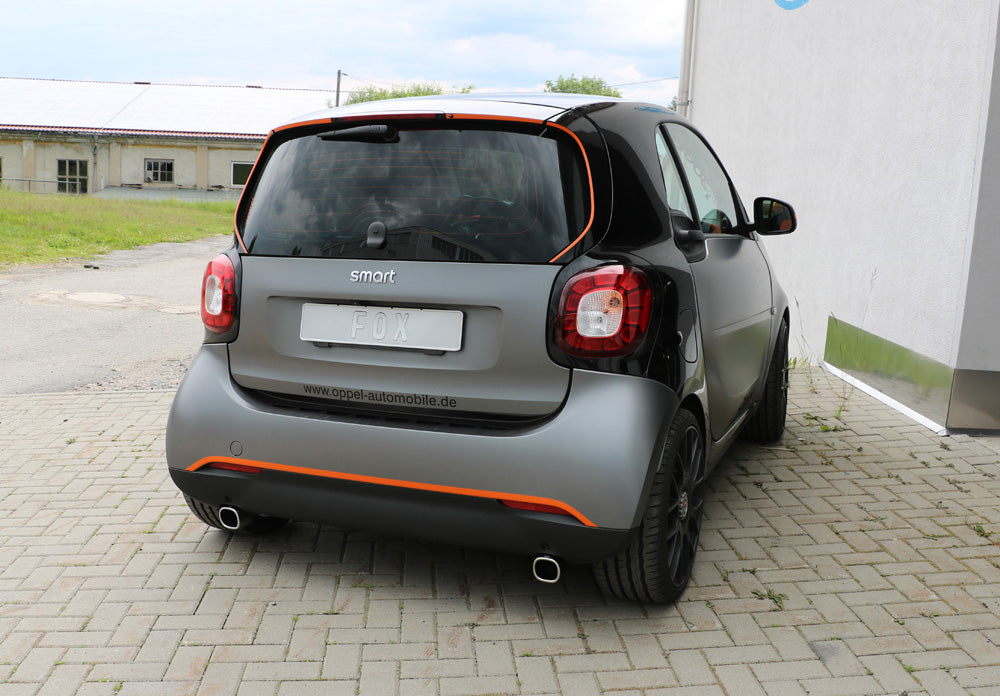Smart Fortwo 453 Endschalldämpfer quer Ausgang rechts/links inkl. Flexstück - 78x75 Typ 70 rechts/links