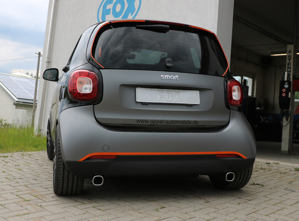 Smart Fortwo 453 Endschalldämpfer quer Ausgang rechts/links inkl. Flexstück - 78x75 Typ 70 rechts/links