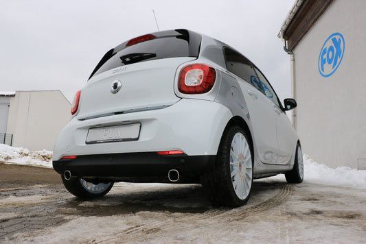 Smart Forfour 453 Endschalldämpfer quer Ausgang rechts/links inkl. Flexstück - 78x75 Typ 70 rechts/links