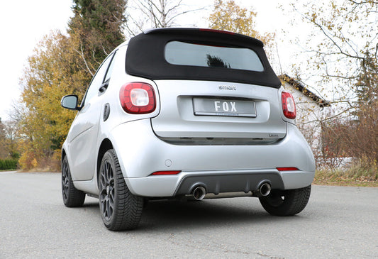 Smart Forfour 453 Brabus Endschalldämpfer quer Ausgang rechts/links inkl. Flexstück - 1x100 Typ 25 rechts/links