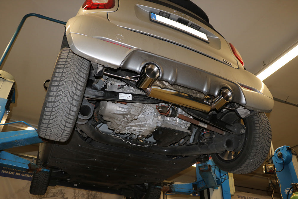 FOX Smart Fortwo 453 Brabus Coupe & Cabrio Endschalldämpfer quer Ausgang rechts/links inkl. Flexstück - 1x100 Typ 25 rechts/links