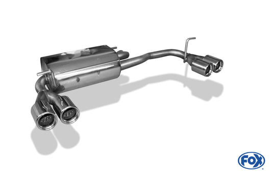 Subaru Justy II für Modelle mit nicht lackierter Stoßstange Endschalldämpfer quer  Ausgang rechts/links - 2x76 Typ 13 rechts/links