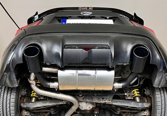 FOX Subaru BRZ/ Toyota GT86 Endschalldämpfer quer Ausgang rechts/links - 129x106 Typ 32 rechts/links schwarz emalliert