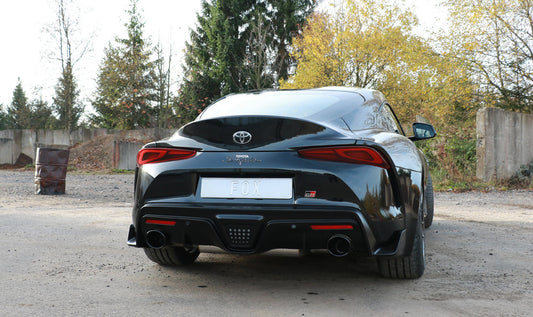 Toyota Supra JTSC Endschalldämpfer quer Ausgang rechts/links mit Abgasklappe - 1x114 Typ 25 rechts/links schwarz emallliert