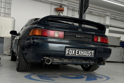 FOX Toyota MR2 Typ W2 Endschalldämpfer quer Ausgang rechts/links - 1x90 Typ 25 rechts/links