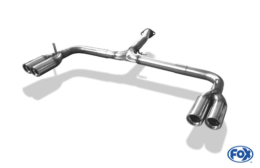 Toyota RAV 4 III Endrohrsystem rechts/links passend auf original Mittelschalldämpfer - 2x80 Typ 17 rechts/links