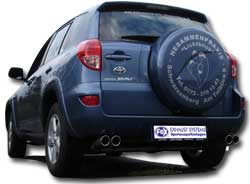 Toyota RAV 4 III Endrohrsystem rechts/links passend auf original Mittelschalldämpfer - 2x80 Typ 17 rechts/links