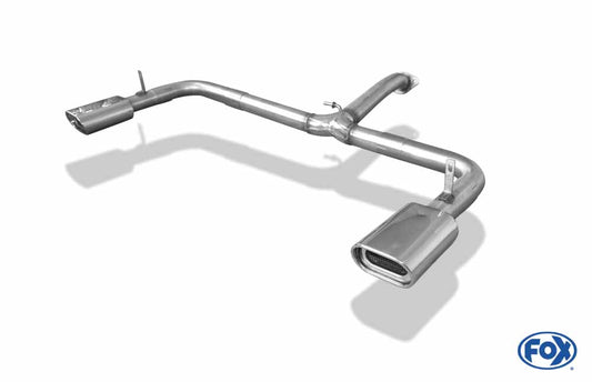 Toyota RAV 4 III Endrohrsystem rechts/links passend auf original Mittelschalldämpfer - 135x80 Typ 53 rechts/links