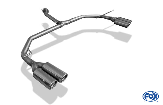 Toyota RAV 4 IV Endrohrsystem rechts/links passend auf original Mittelschalldämpfer - 2x80 Typ 17 rechts/links