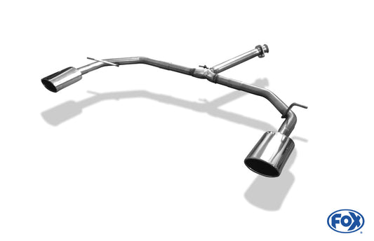 Toyota RAV 4 IV Endrohrsystem rechts/links passend auf original Mittelschalldämpfer - 140x90 Typ 44 rechts/links