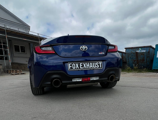 FOX Toyota GR86 Endschalldämpfer - 1x114 Typ 25 rechts/links mit colouriertem Rand