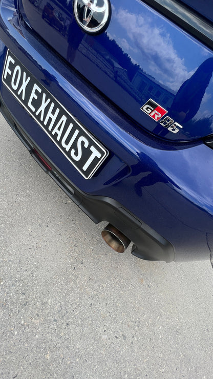FOX Toyota GR86 Endschalldämpfer - 1x114 Typ 25 rechts/links mit colouriertem Rand