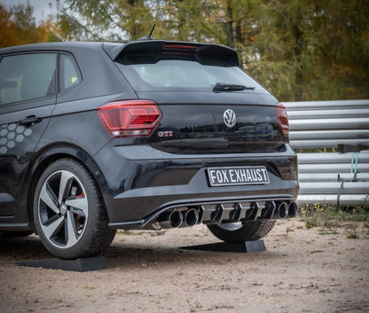FOX VW Polo AW1 GTI Endschalldämpfer Ausgang rechts/links - 2x100 Typ 25 rechts/links schwarz emailliert