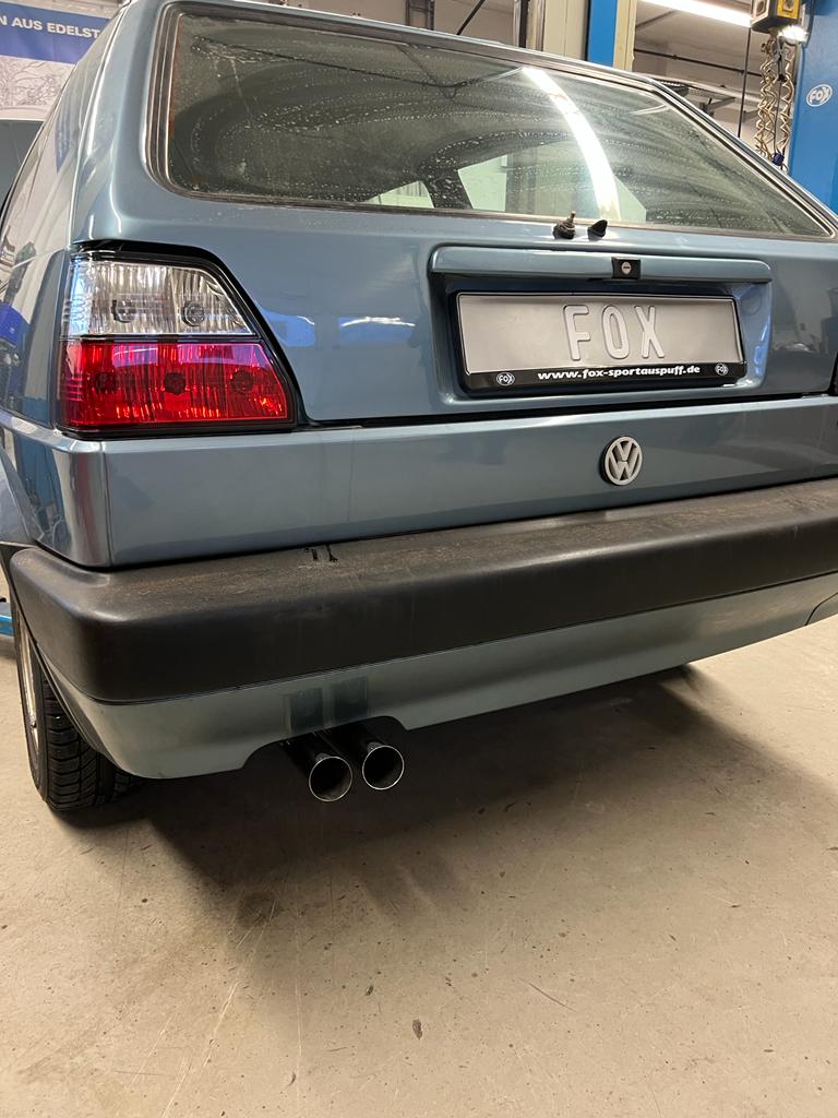 FOX VW Golf II Typ 19E Endschalldämpfer - 2x55 Typ 10