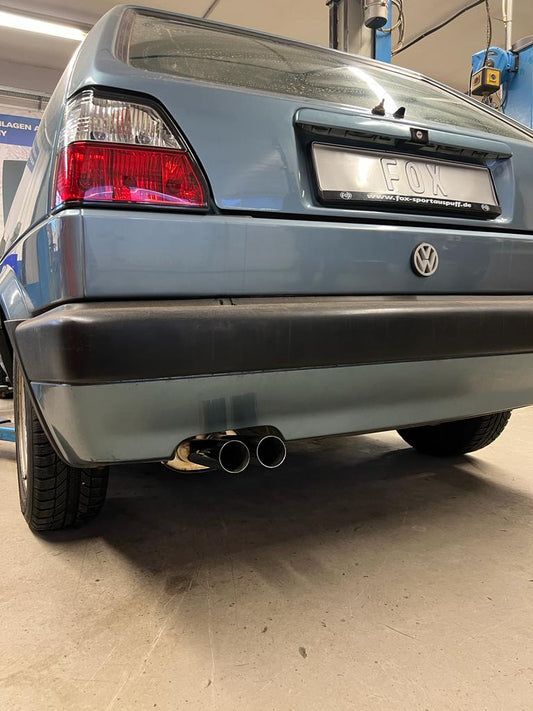 FOX VW Golf II Typ 19E Endschalldämpfer - 2x55 Typ 10