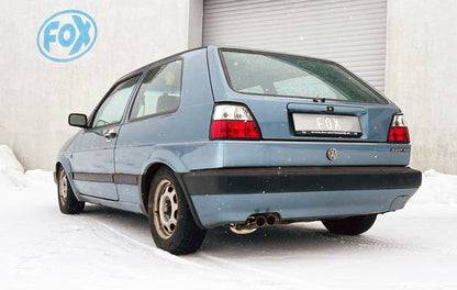 FOX VW Golf II Typ 19E Endschalldämpfer - 2x55 Typ 14 mit Knick nach links