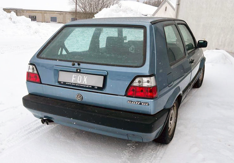 FOX VW Golf II Typ 19E Endschalldämpfer - 2x55 Typ 14 mit Knick nach links