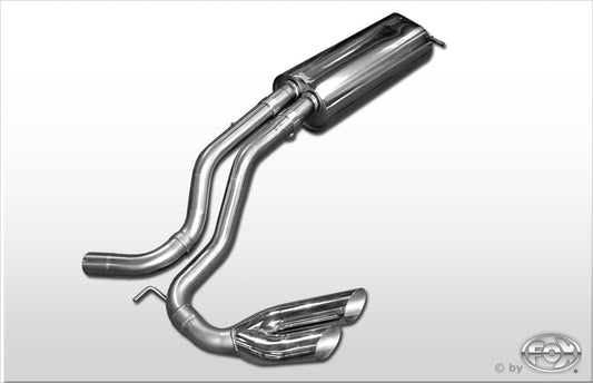 VW Golf IV 3-türig Endschalldämpfer Side Pipe - 2x70 Typ 10 Ausgang auf Fahrerseite
