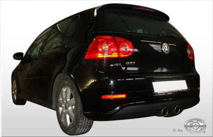 VW Golf V GTI/ GTD + VW Golf VI GTI inkl. Cabrio Endschalldämpfer Ausgang mittig R32-Design - 2x90 Typ 16 mittig