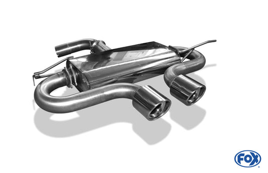VW Golf VI Endschalldämpfer Ausgang mittig R32-Design - 2x100 Typ 16 mittig