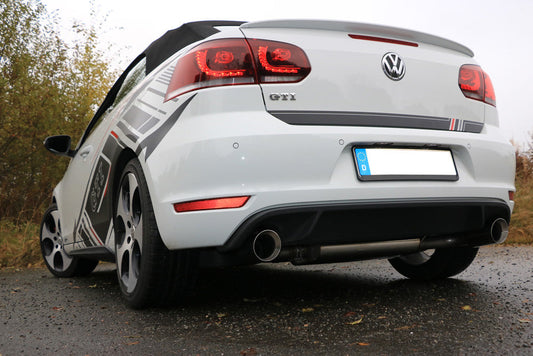 VW Golf 6 GTI + Cabrio Endschalldämpfer Ausgang rechts/links - 1x100 Typ 25 rechts/links