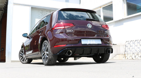 FOX VW Golf VII Facelift Einzelradaufhängung - Einsatz schwarz Endschalldämpfer rechts/links - 1x114 Typ 25 rechts/links inkl. Heckeinsatz schwarz lackiert