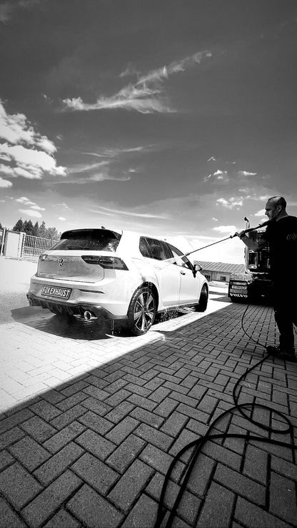FOX VW Golf VIII GTE mit Einsatz schwarz Endschalldämpfer rechts/links - 1x100 Typ 25 rechts/links inkl. Heckeinsatz schwarz lackiert