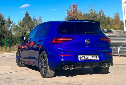 FOX VW Golf 8 R Endrohre rechts/links - 2x100 Typ 25 rechts/links - passend auf den originalen Endschalldämpfer