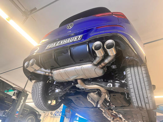 FOX VW Golf 8 R Endrohre rechts/links - 2x100 Typ 25 rechts/links - passend auf den originalen Endschalldämpfer