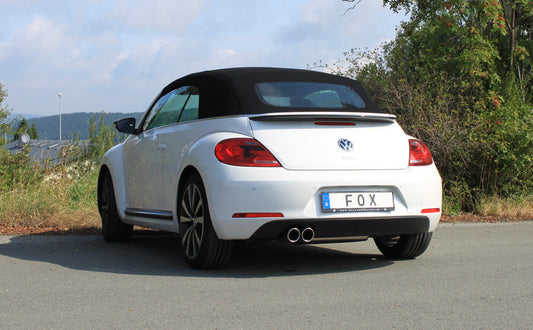 VW Beetle 1,2l - 16 (5C) Coupe & Cabrio - Starre Hinterachse Endschalldämpfer einseitig - 2x90 Typ 16