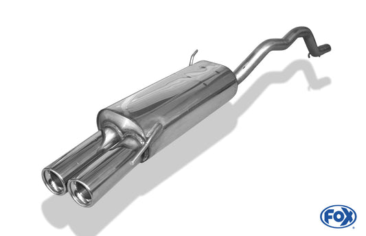 VW Bus T4 Syncro Endschalldämpfer inkl. Verbindungsrohr mit Halter - 2x80 Typ 13