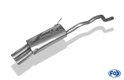 VW Bus T4 Syncro Endschalldämpfer inkl. Verbindungsrohr mit Halter - 2x80 Typ 13