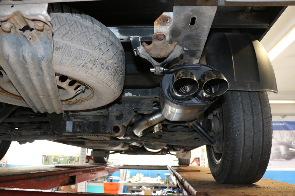 VW Bus T5 Pritsche 4x4 Doppelkabine Endschalldämpfer - 2x63 Typ 28