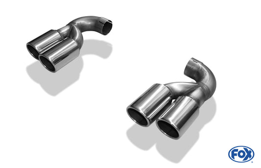 VW Touareg Typ 7L Endrohrpaar zum Anstecken - 2x90 Typ 16 rechts/links