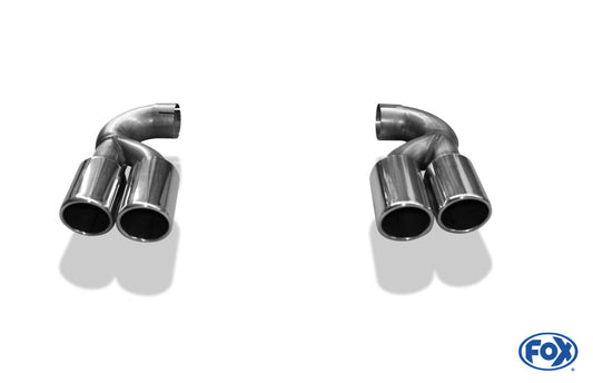 VW Touareg Typ 7L Endrohrpaar zum Anstecken - 2x90 Typ 16 rechts/links