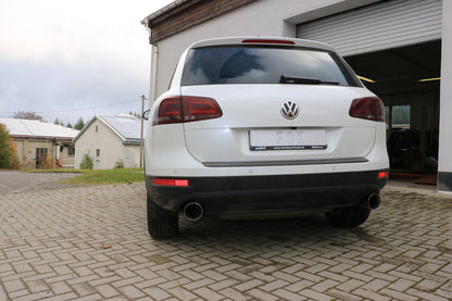 VW Touareg Typ 7P Endrohrpaar zum Anstecken für den originalen Endschalldämpfer - 1x114 Typ 25 rechts/links