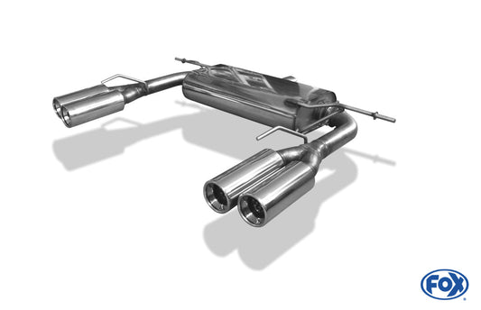 VW Eos V6 Endschalldämpfer Ausgang rechts/links - 2x80 Typ 13 rechts/links
