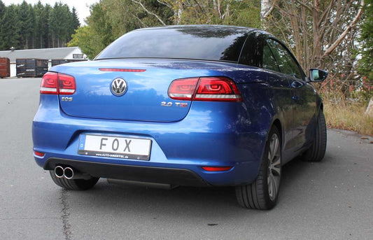 VW Eos 1F - Facelift - 1,4l Endschalldämpfer einseitig - 2x80 Typ 16