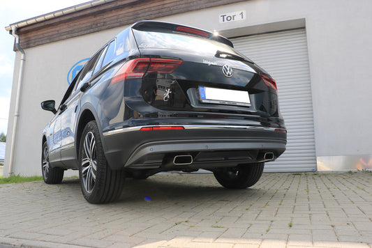VW Tiguan II Benzin - 4motion Endschalldämpfer Ausgang rechts/links - 145x65 Typ 59 rechts/links