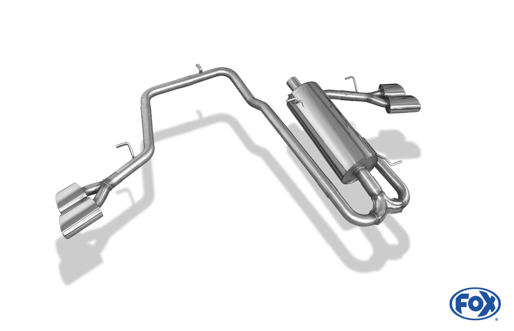 Ford Ranger ab 09/2015 4x4 - Wildtrak Endschalldämpfer Sidepipe, Ausgang rechts und links am Fahrzeug - 2x115x85 Typ 38 rechts/links