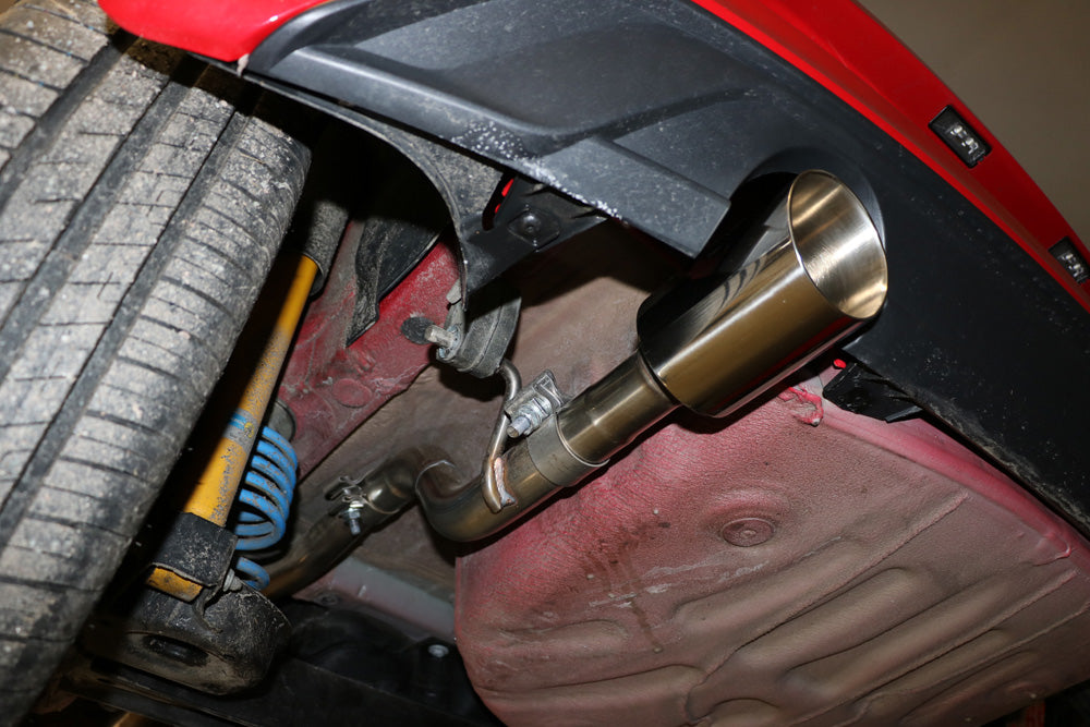 VW UP GTI Endrohrsystem links passend auf originalen oder FOX-Endschalldämpfer - 1x90 Typ 25 links